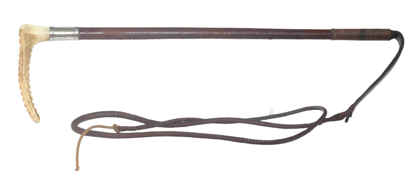 1931 Ladies Leather Hunting Whip with Thong