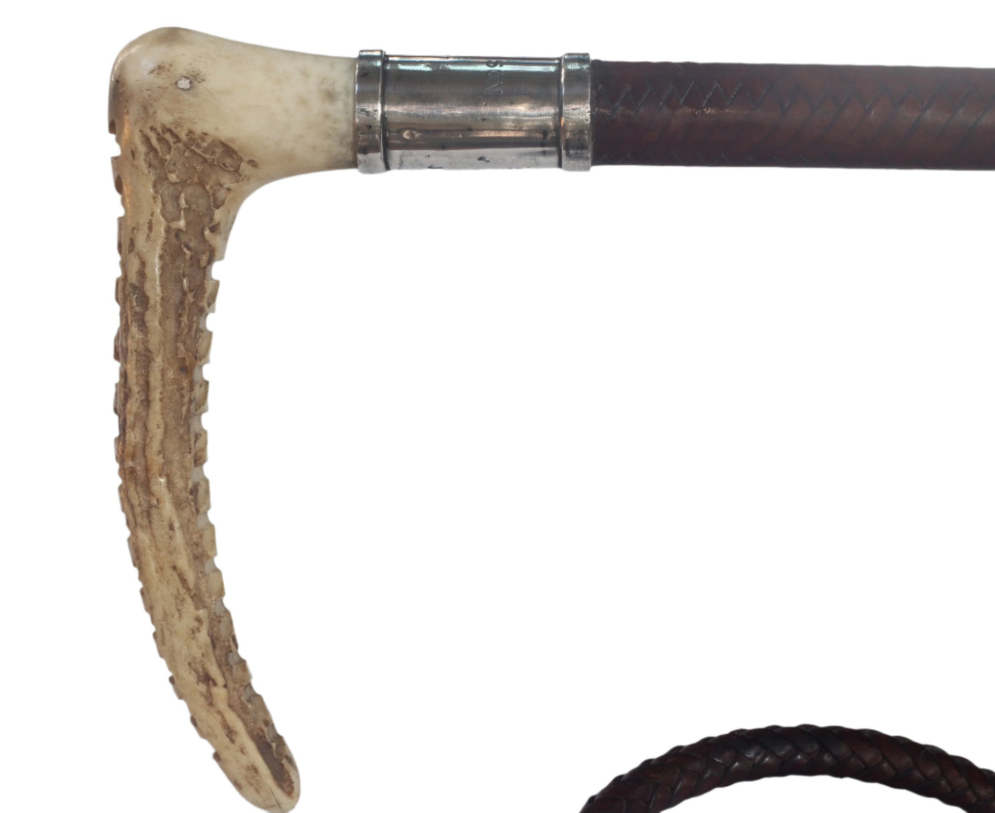 1931 Ladies Leather Hunting Whip with Thong