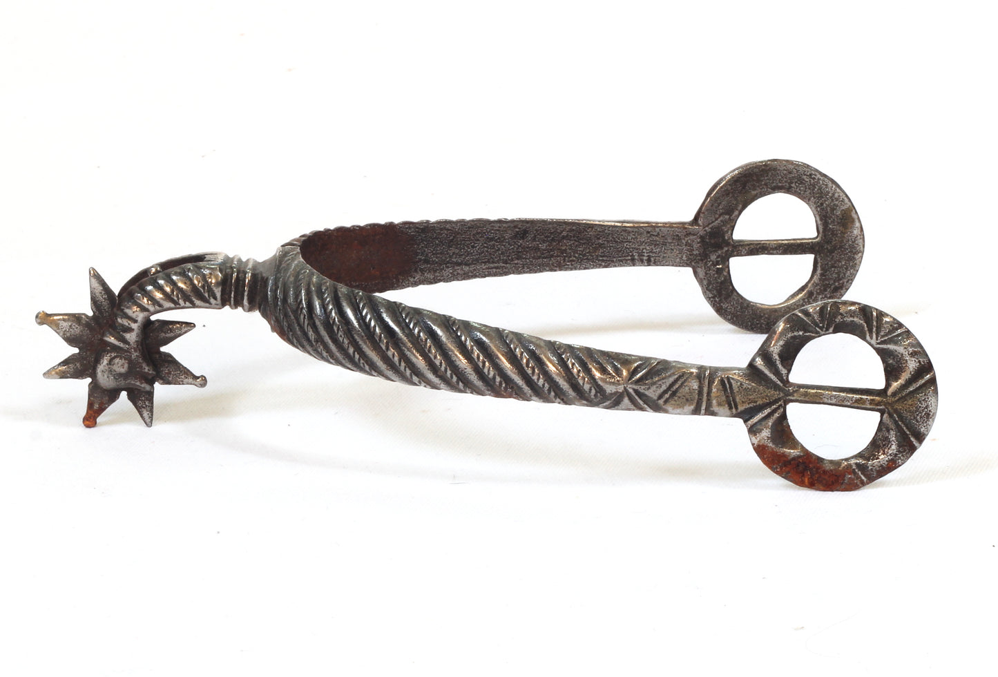 17th Century Steel Spur with Chiselled Decoration