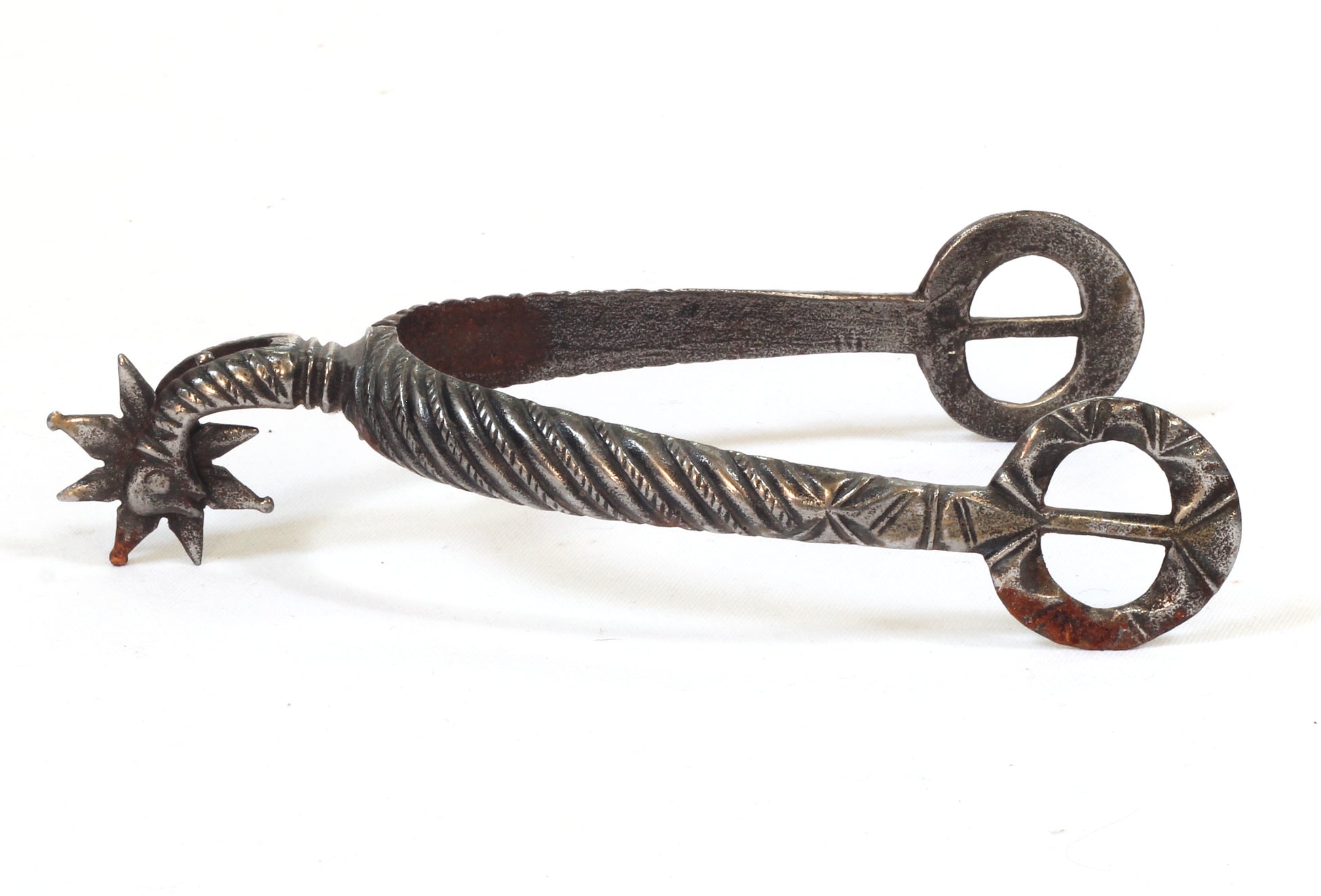 17th Century Steel Spur with Chiselled Decoration