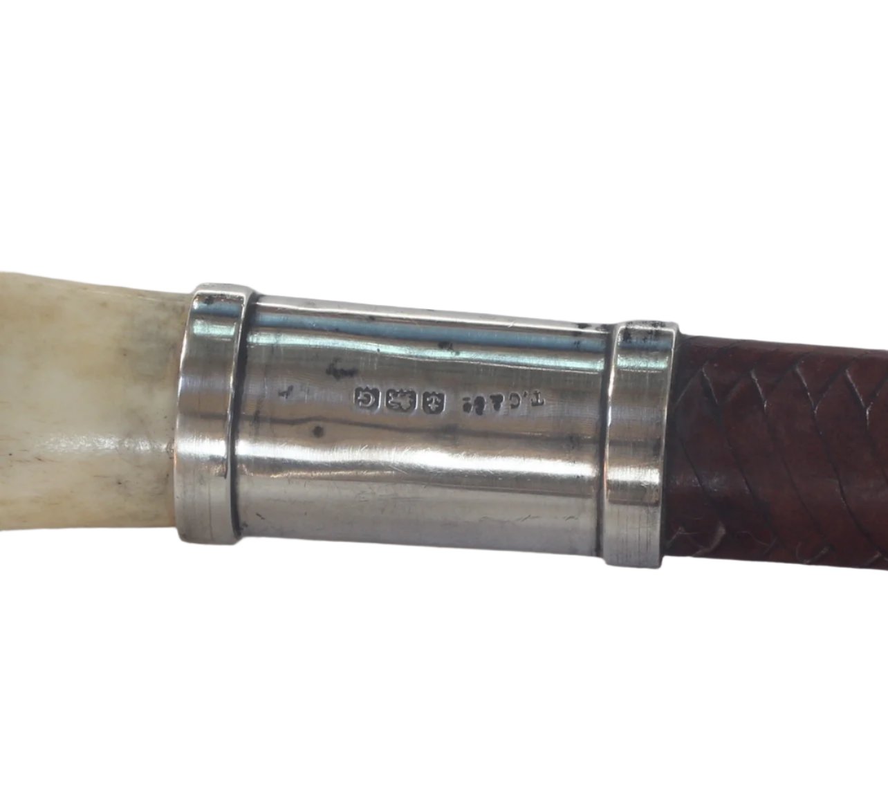 1931 Ladies Leather Hunting Whip with Thong