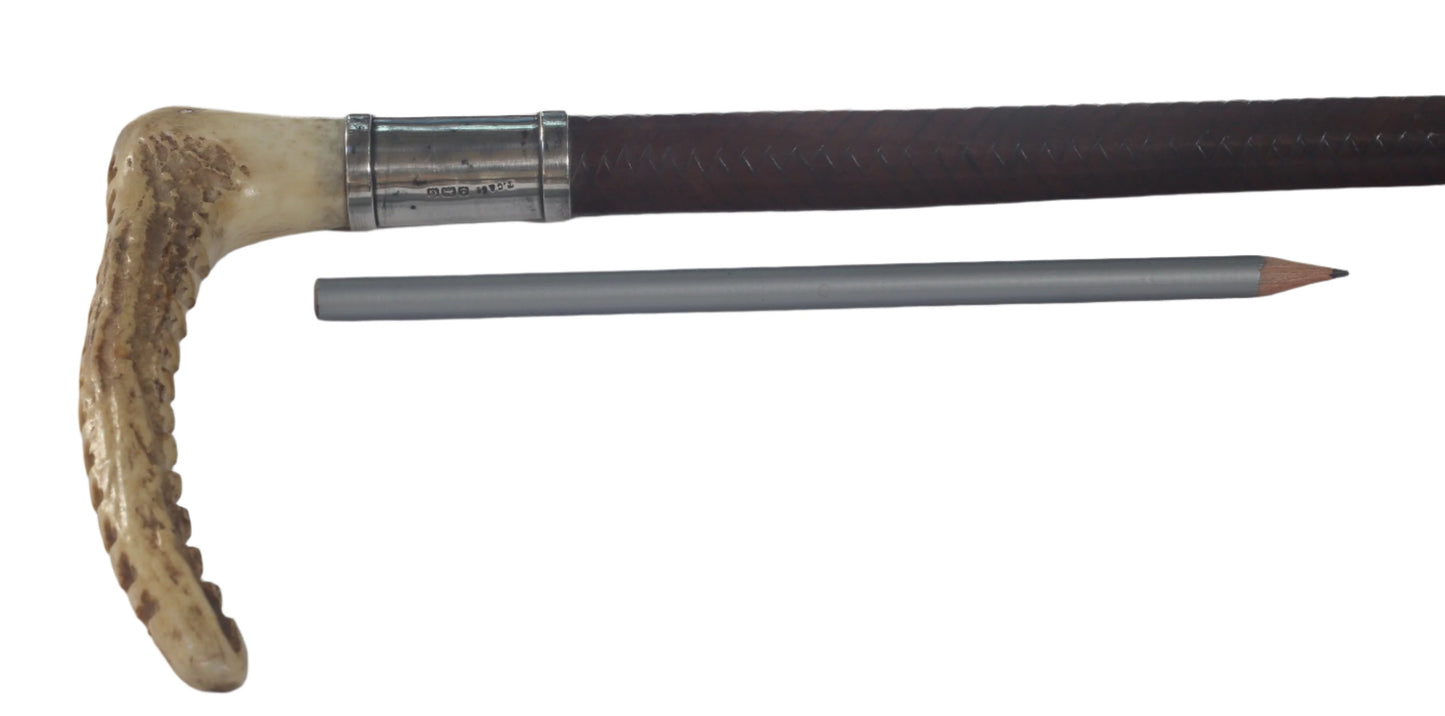 1931 Ladies Leather Hunting Whip with Thong