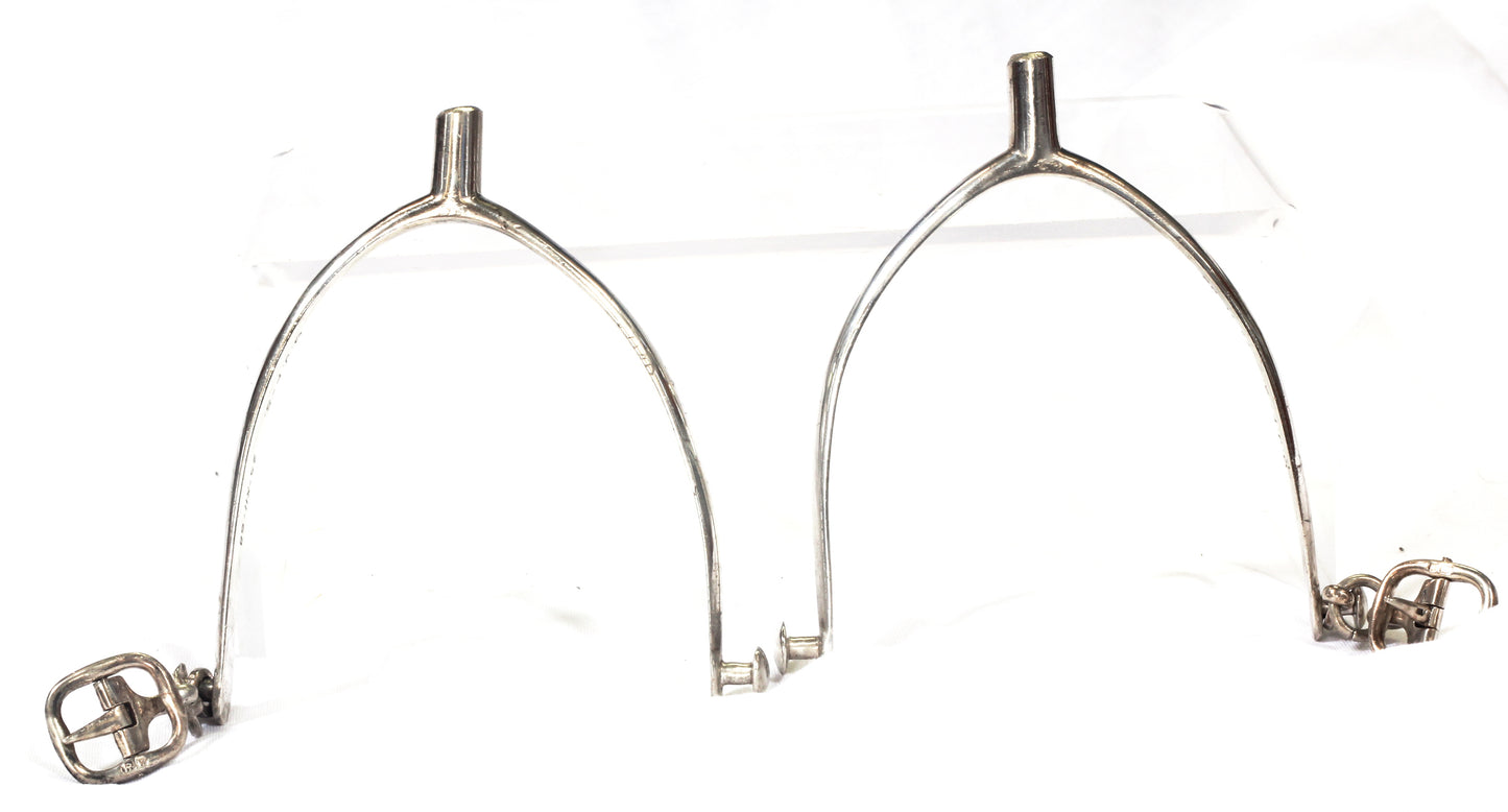 Pair of 1927 Hallmarked Silver Prince of Wales Spurs