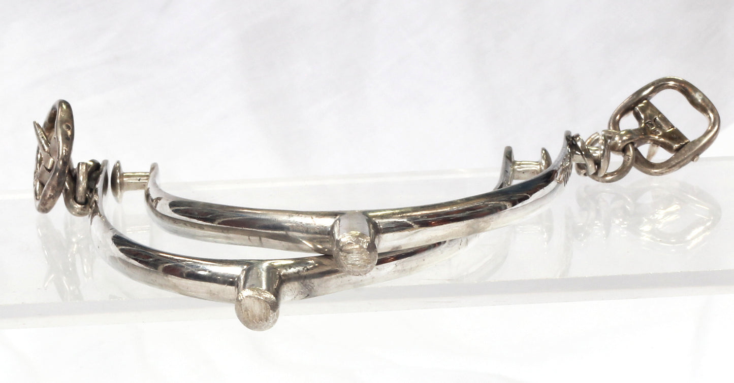 Pair of 1927 Hallmarked Silver Prince of Wales Spurs