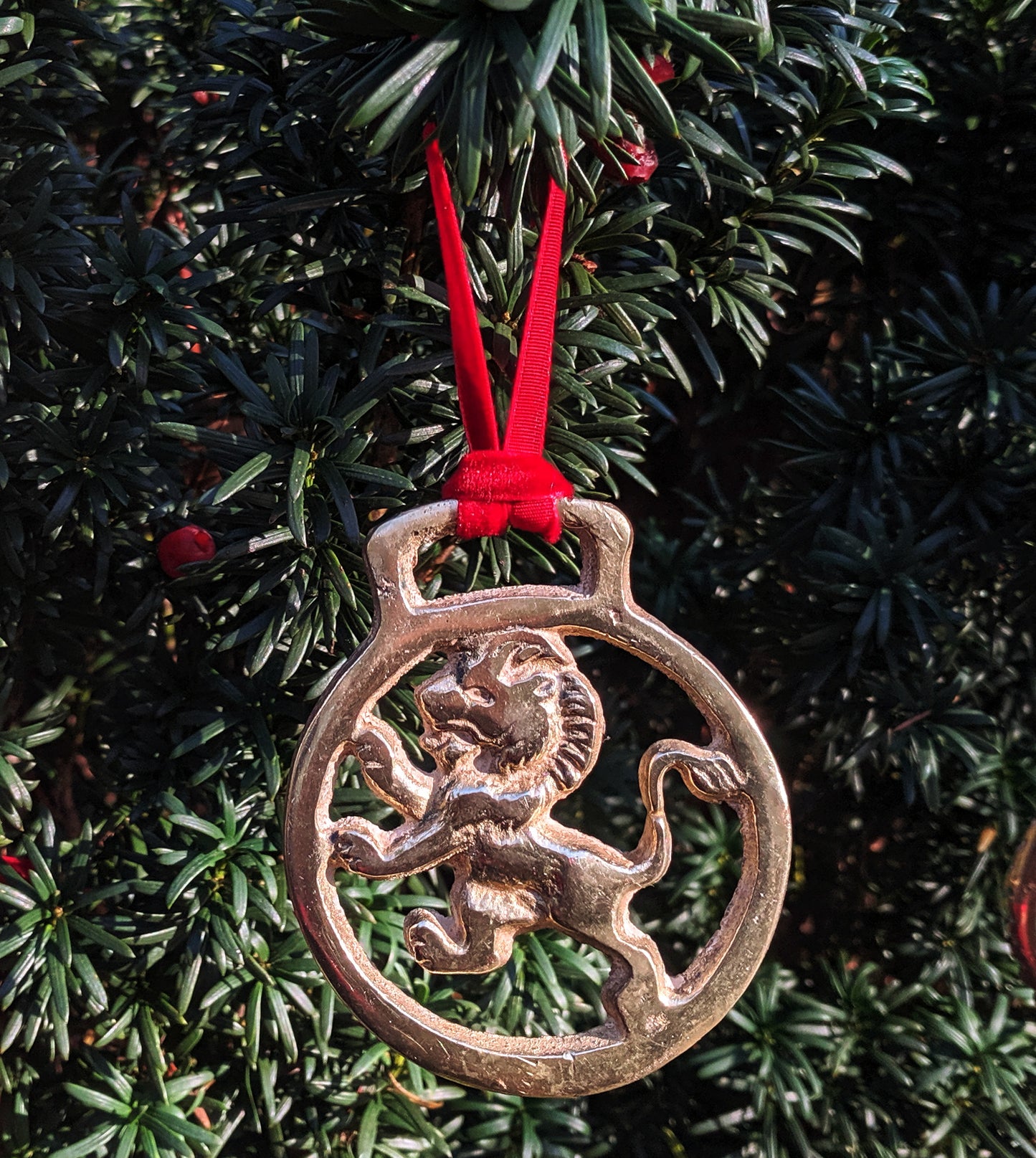 Horse Brass with Rampant Lion