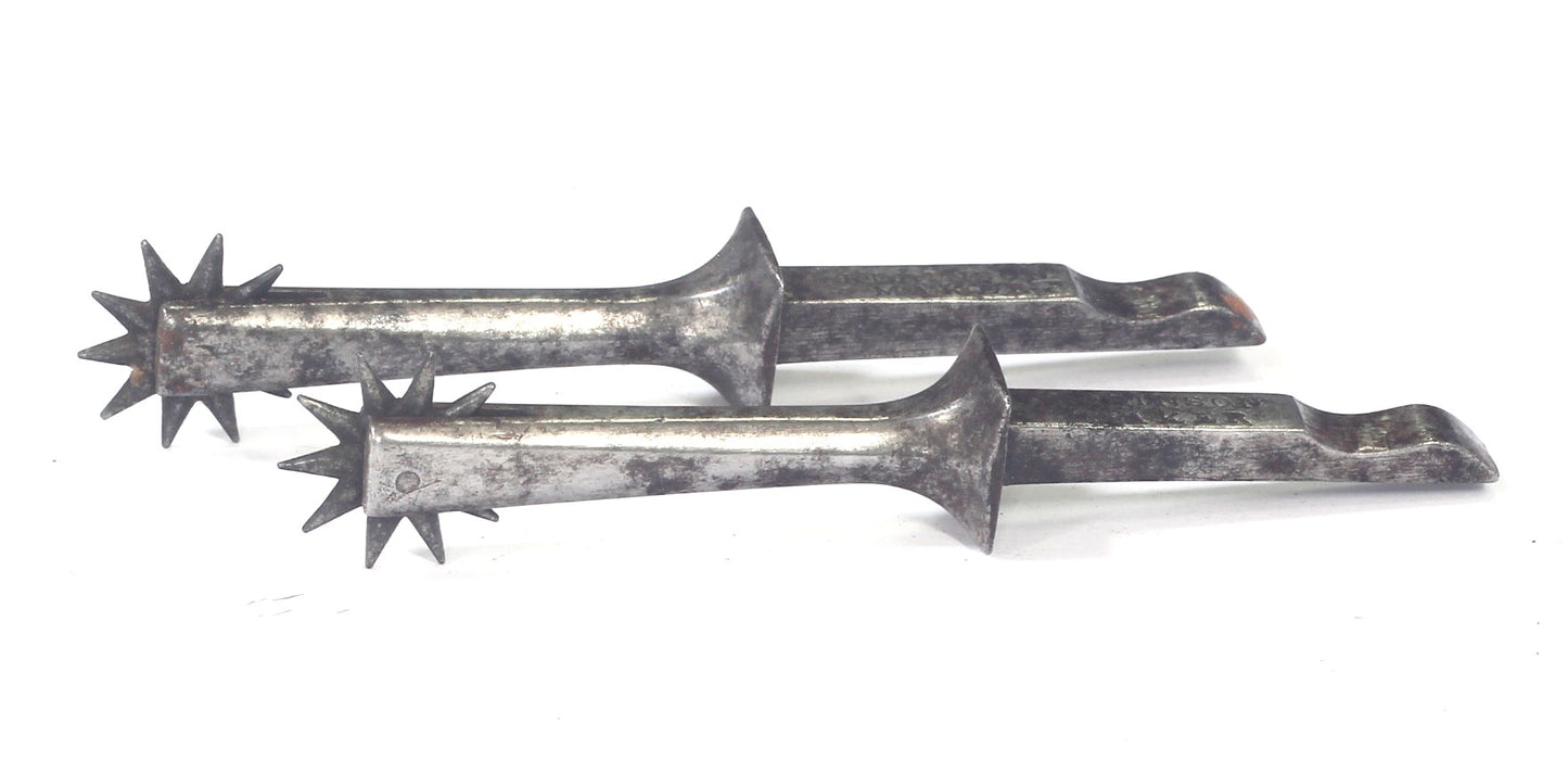 Pair of 19th Century Robinson Steel Pocket Box Spurs