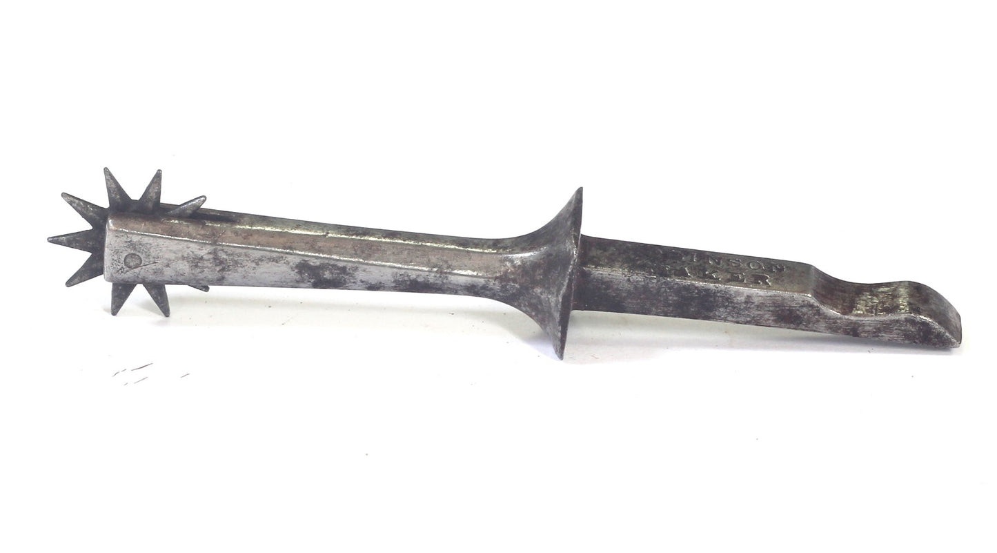Pair of 19th Century Robinson Steel Pocket Box Spurs
