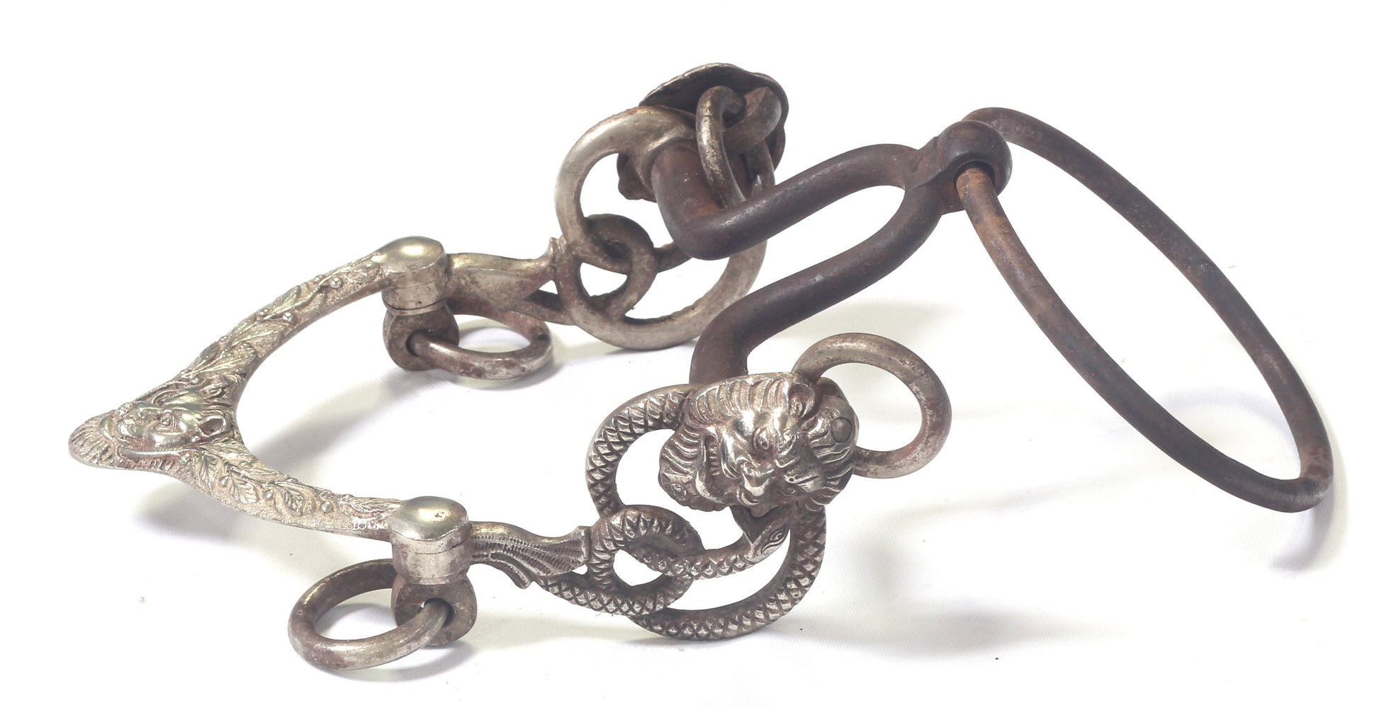 A Gaucho Ring Bit with Lion & Snake by Germano Berg