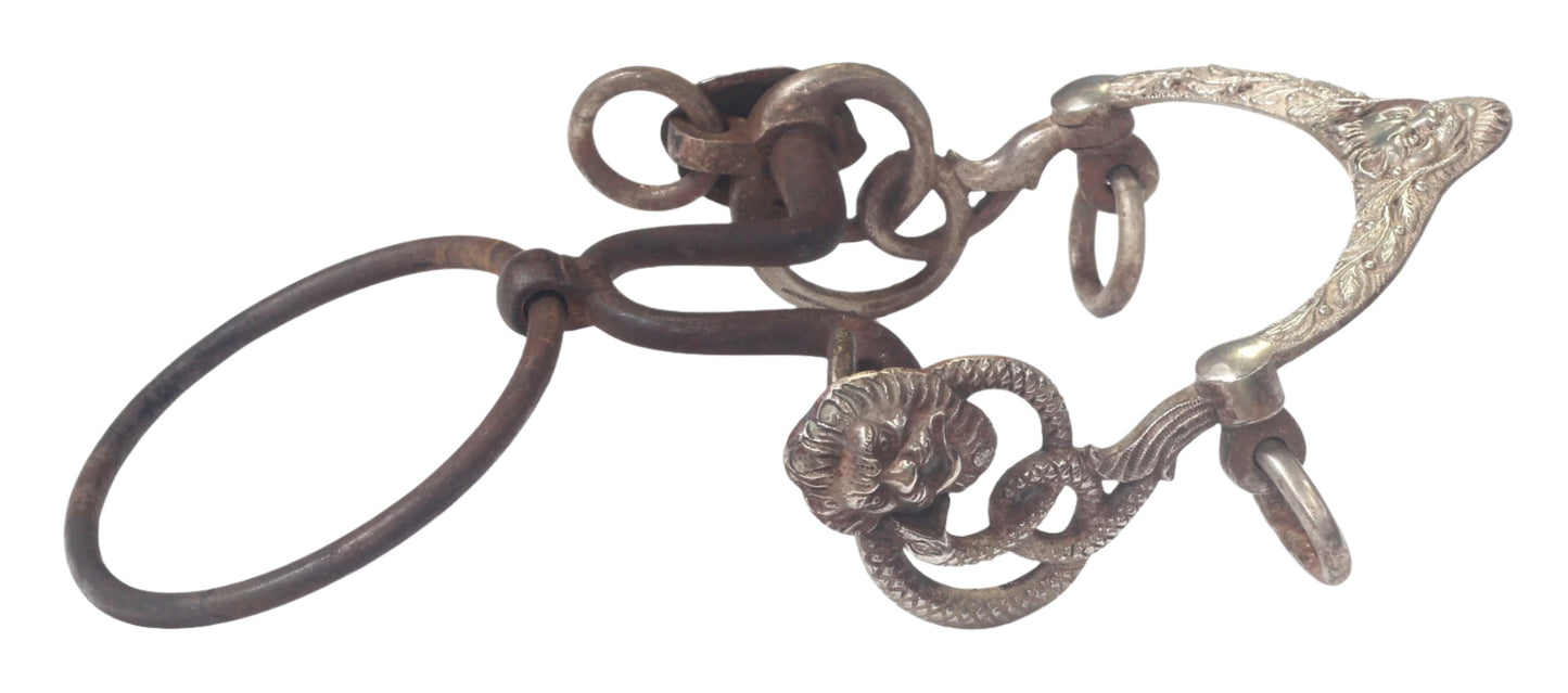 A Gaucho Ring Bit with Lion & Snake by Germano Berg