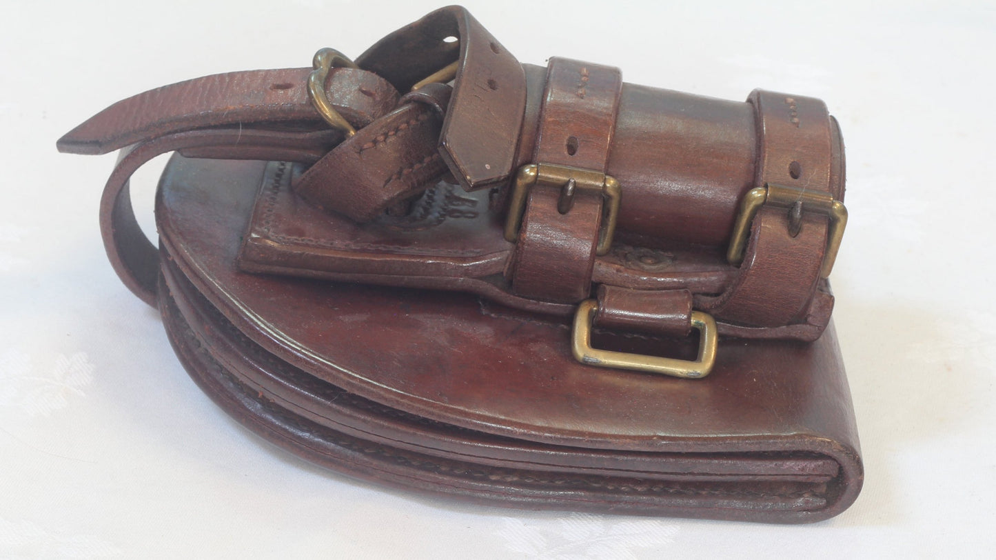 WWII British Military Spare Horseshoe Case with Sword Frog