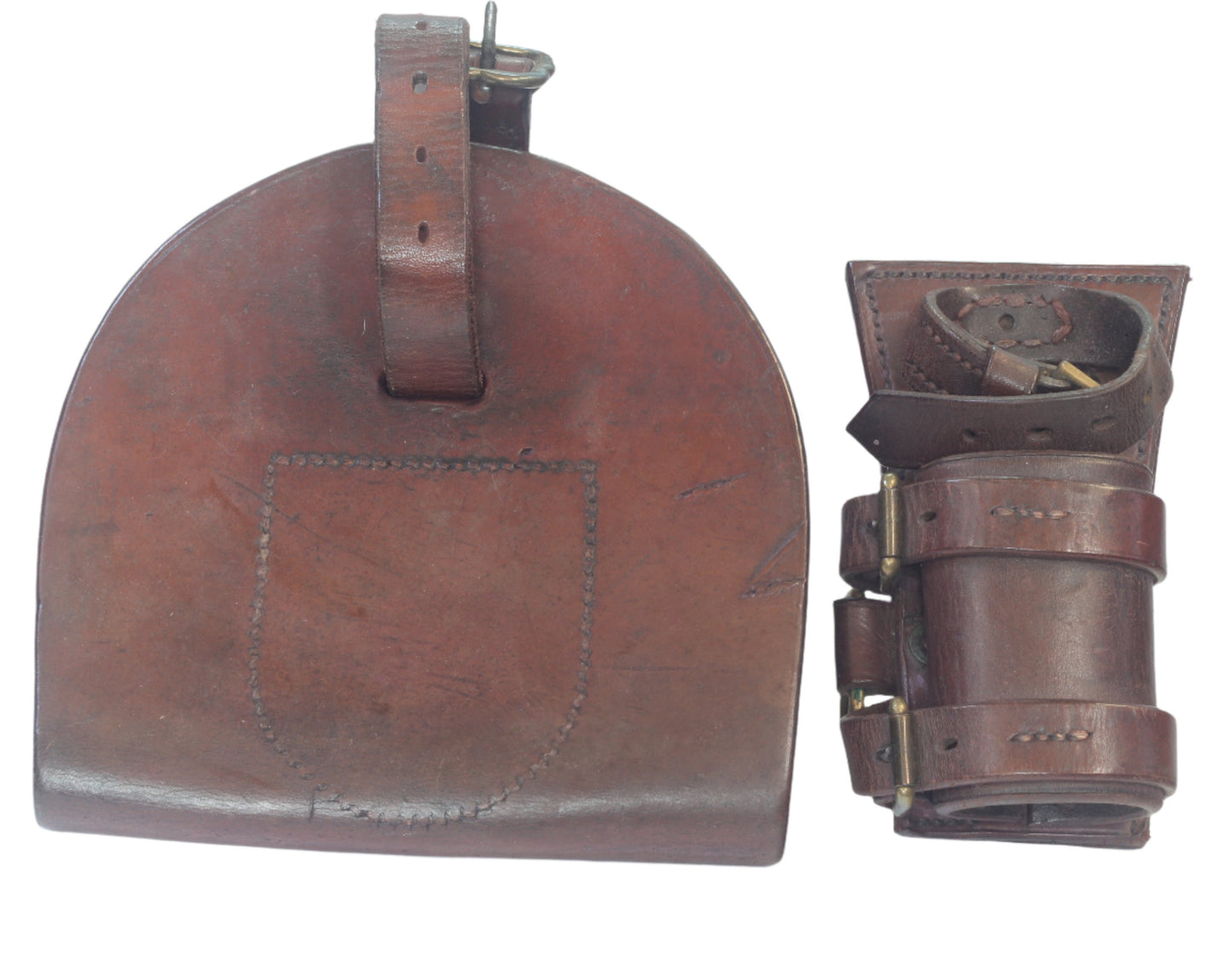 WWII British Military Spare Horseshoe Case with Sword Frog