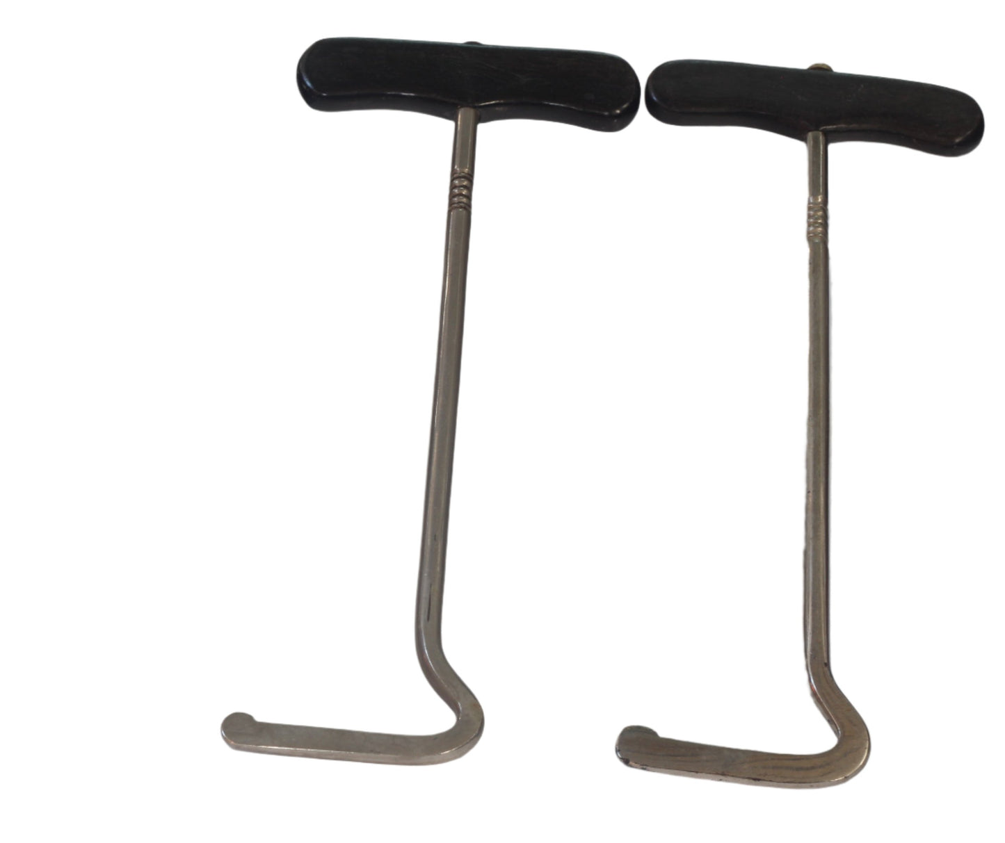 Vintage Ebony Handled Boot Pulls or Hooks