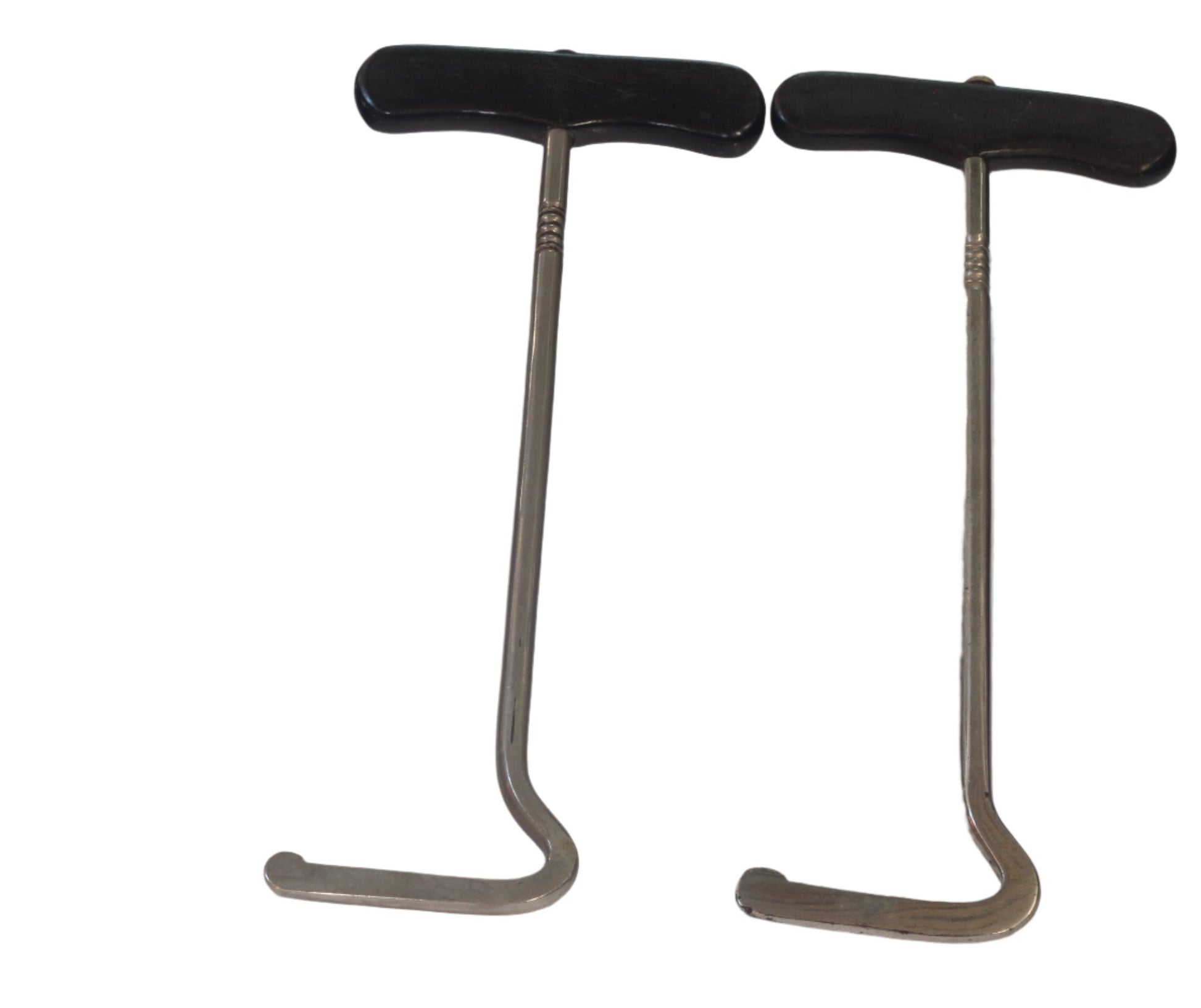 Vintage Ebony Handled Boot Pulls or Hooks