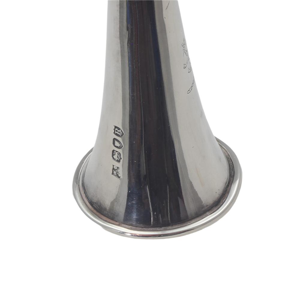 1892 Silver Hunting Horn Table or Cigar Lighter
