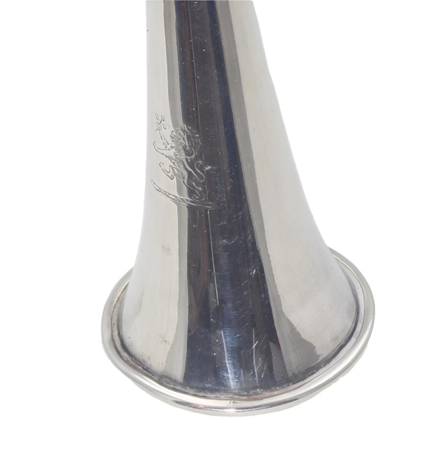 1892 Silver Hunting Horn Table or Cigar Lighter