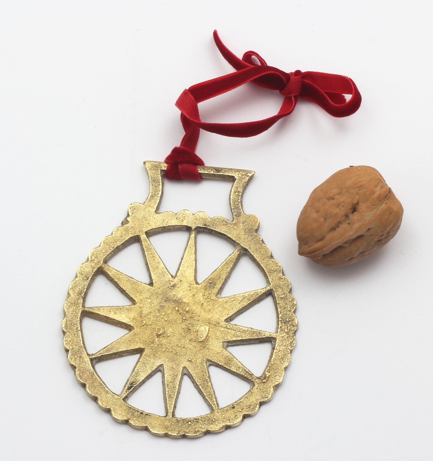 Star in Circle Horse Brass