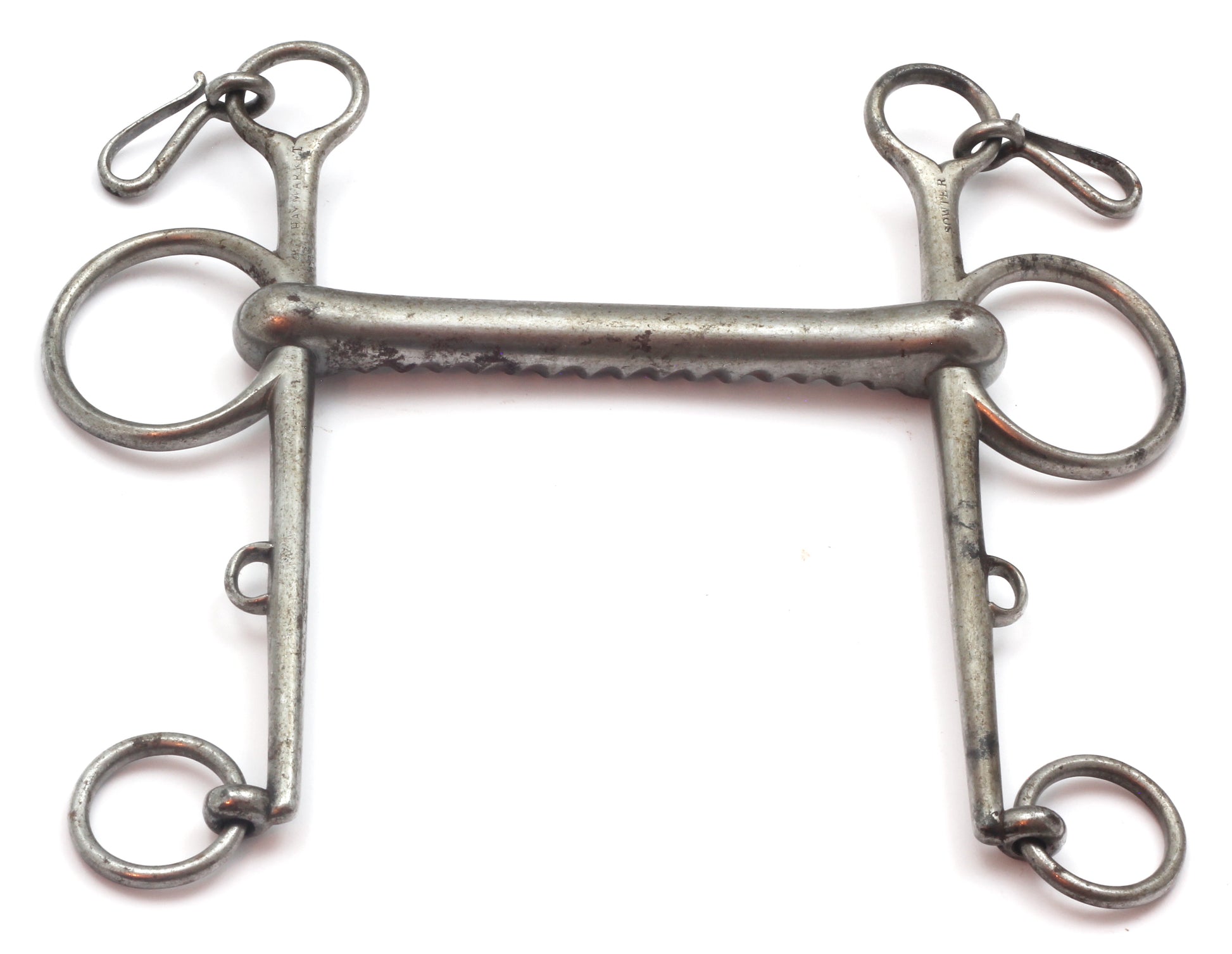 A 19th Century Steel Pelham Bit by Sowter of Haymarket, London