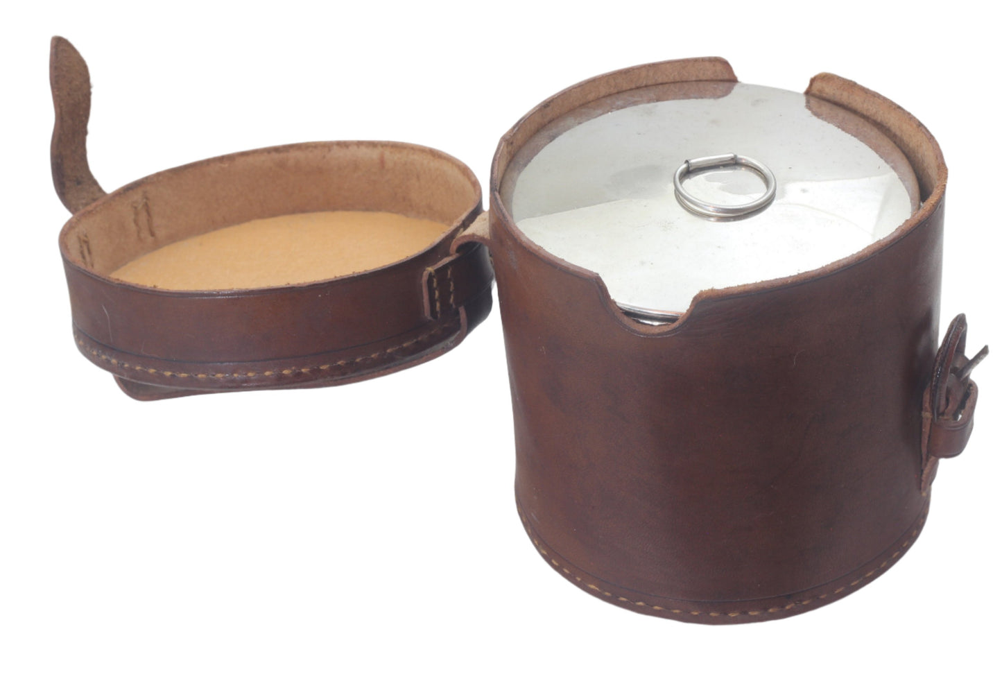 Military Campaign Stove in Leather Case