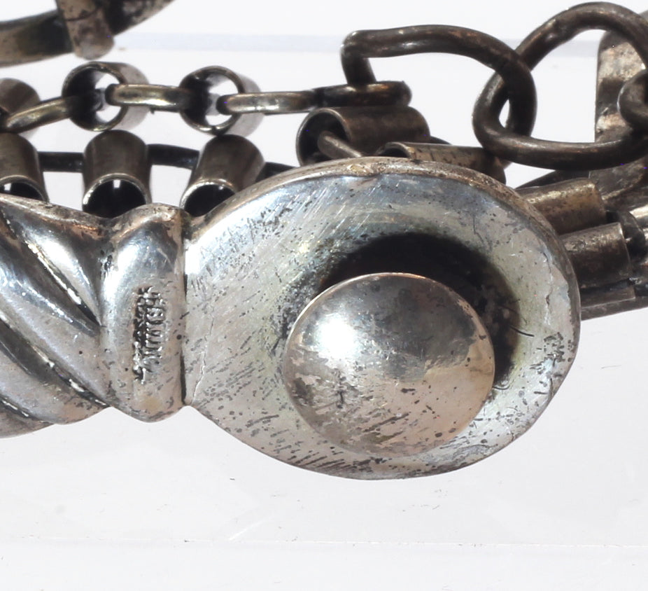 Pair of Antique Silver Spurs by Candido Silva