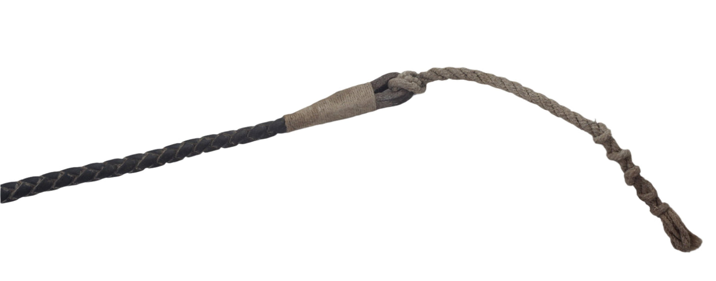 1930 Swaine & Adeney Gents Leather Hunting Whip