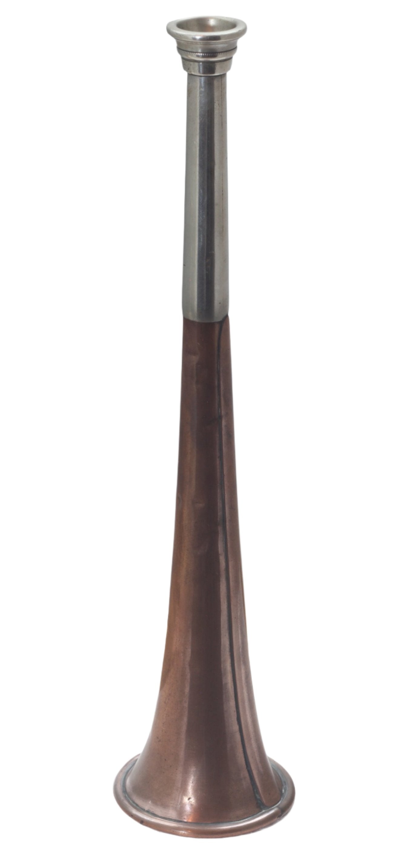 Vintage Copper & Nickel Silver Hunting Horn stamped JK & AK - Kohler