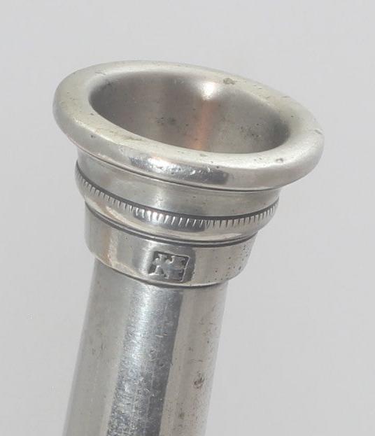 Vintage Copper & Nickel Silver Hunting Horn stamped JK & AK - Kohler