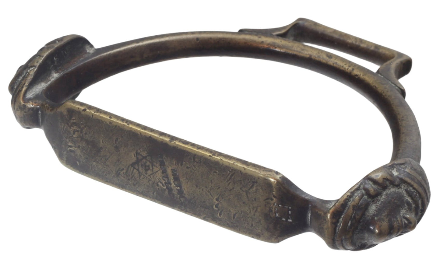 Small Brazilian Stirrup with Warrior Masks