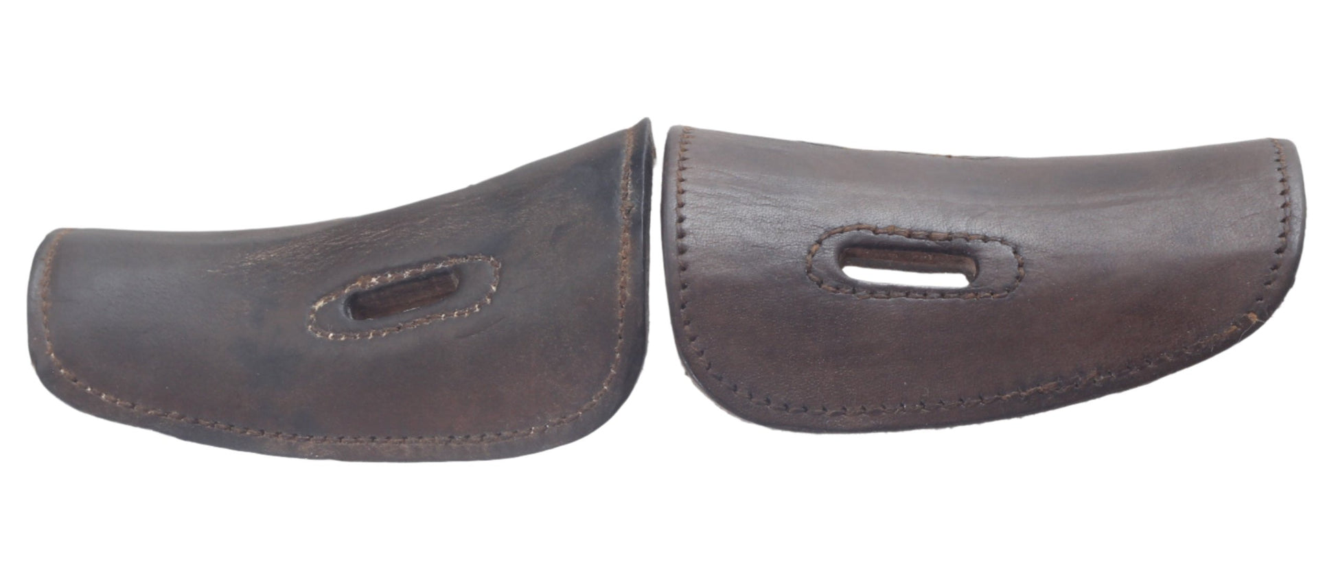 19th C Leather Lace Guards for Spur Straps on Cavalry / Military Boots