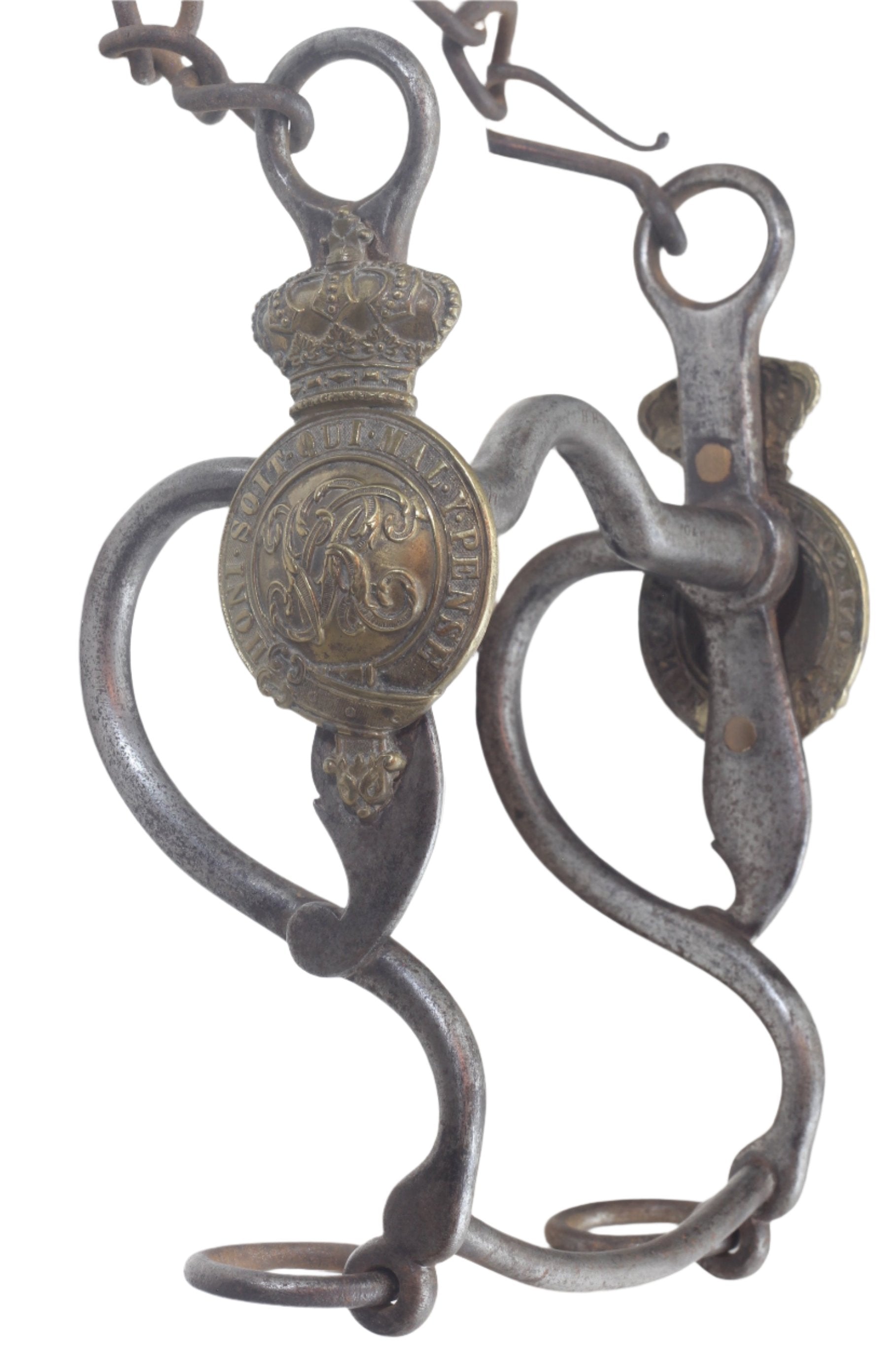 A Victorian Military Horse Bit with Badges