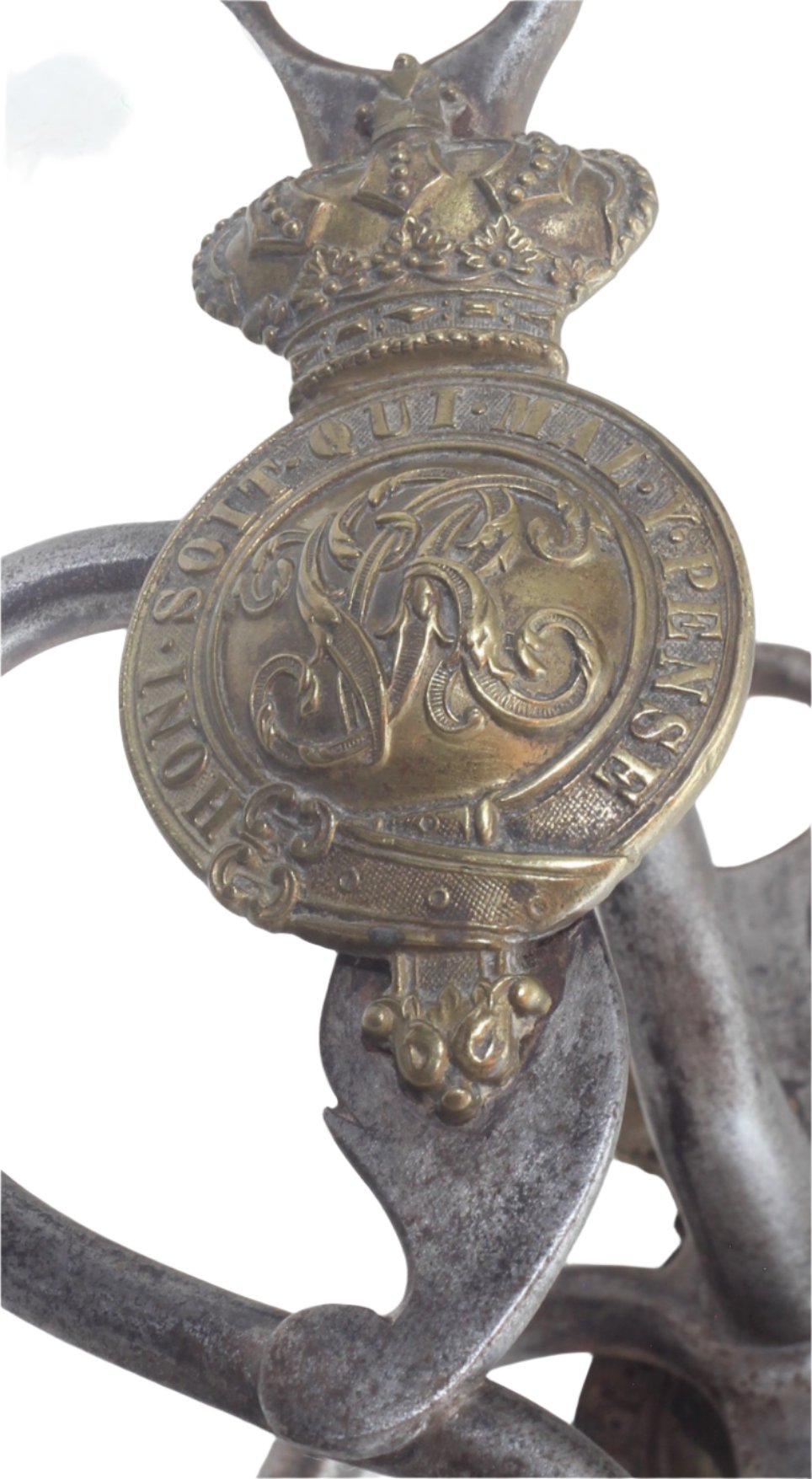 A Victorian Military Horse Bit with Badges