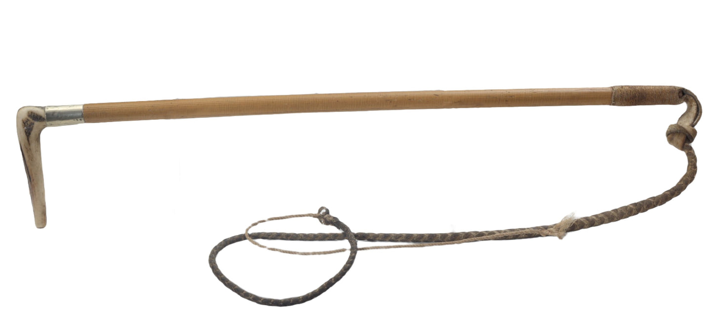 Vintage Small Cane Ladies or Child's Hunting Whip or Crop