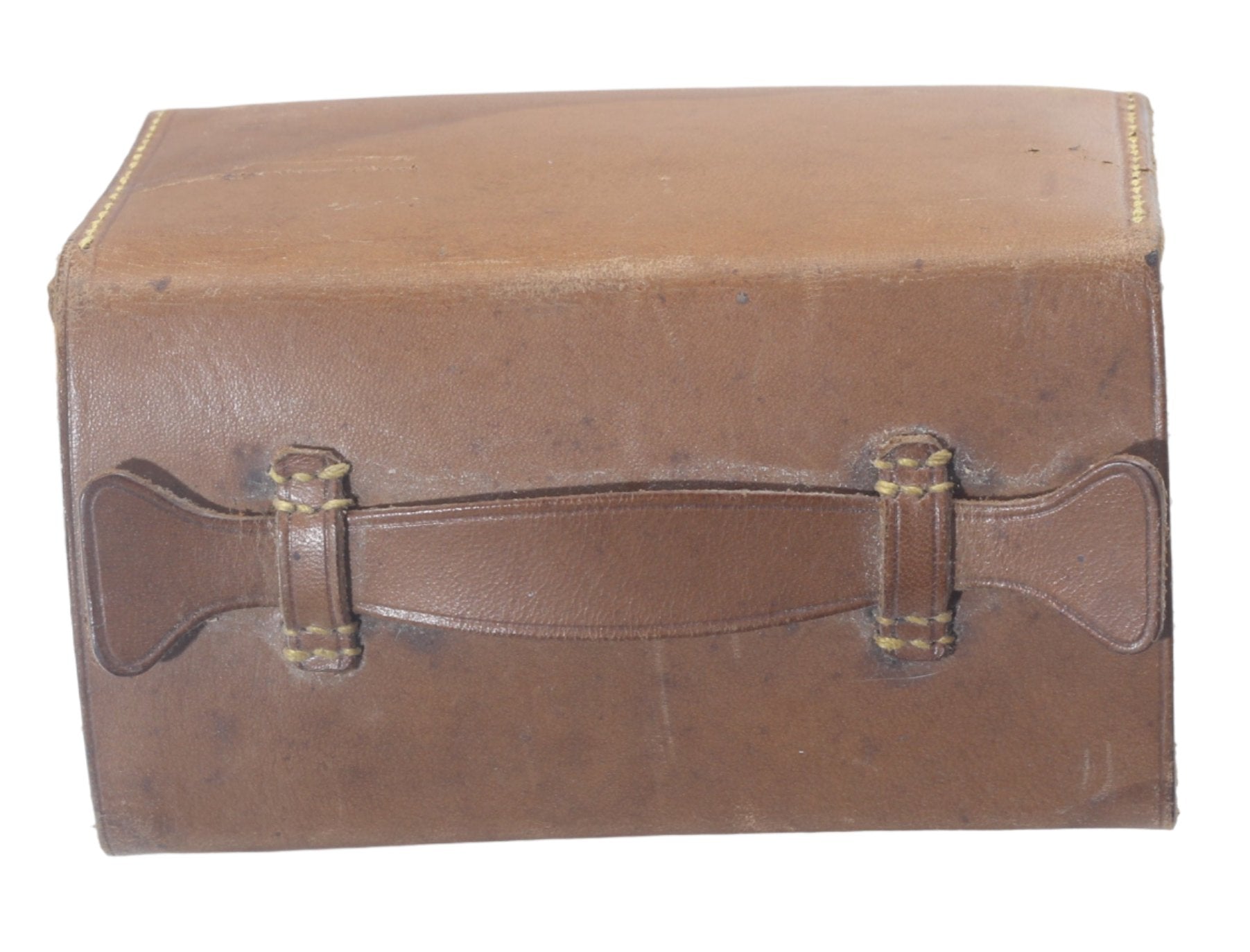 Early 20th Century Travel or Campaign Iron in Leather Case