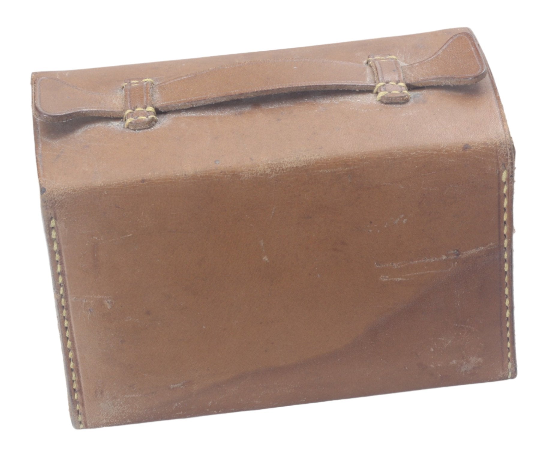 Early 20th Century Travel or Campaign Iron in Leather Case