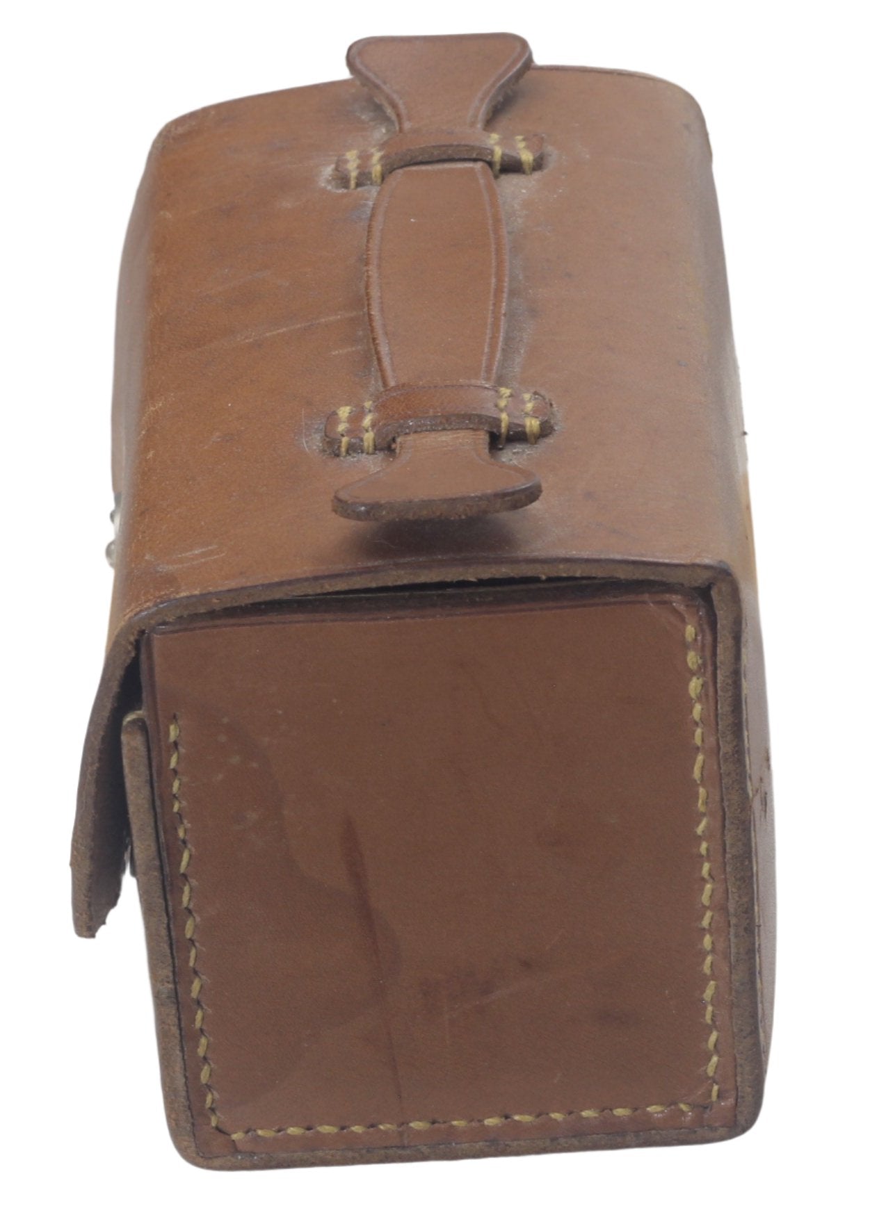 Early 20th Century Travel or Campaign Iron in Leather Case