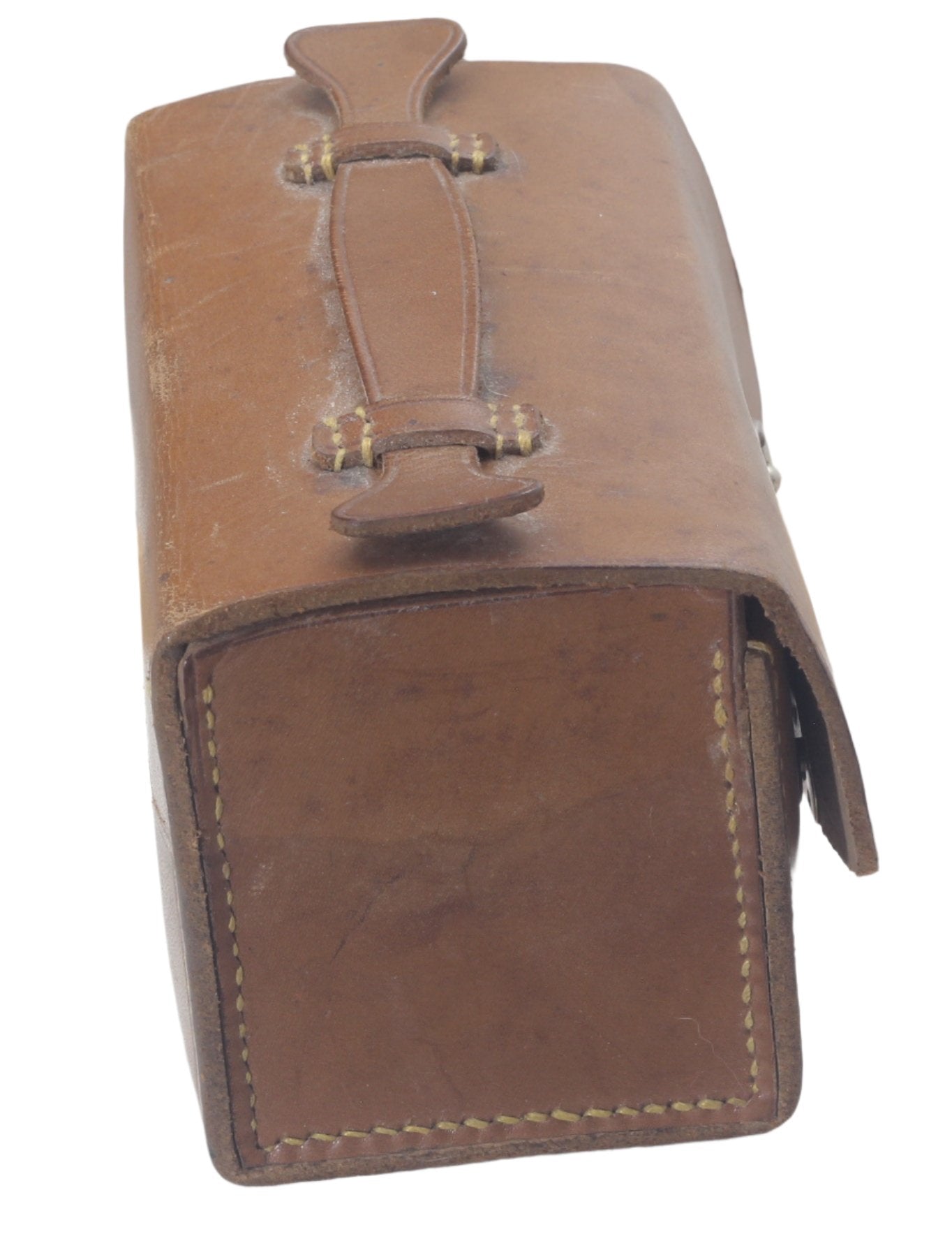 Early 20th Century Travel or Campaign Iron in Leather Case
