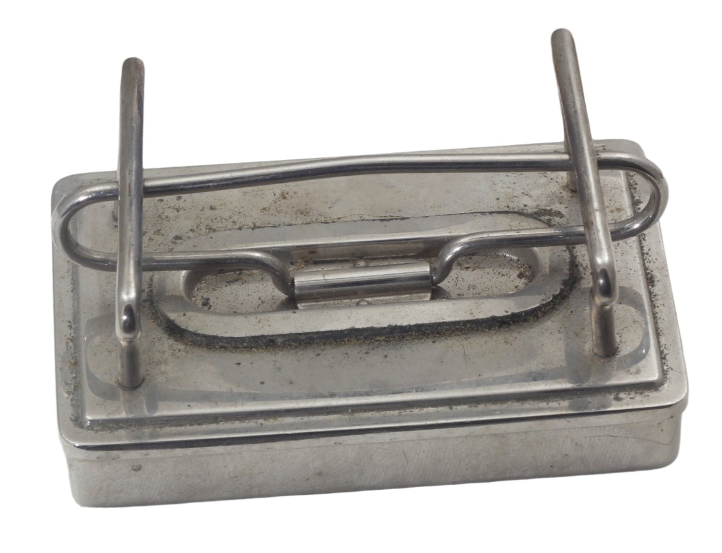 Early 20th Century Travel or Campaign Iron in Leather Case