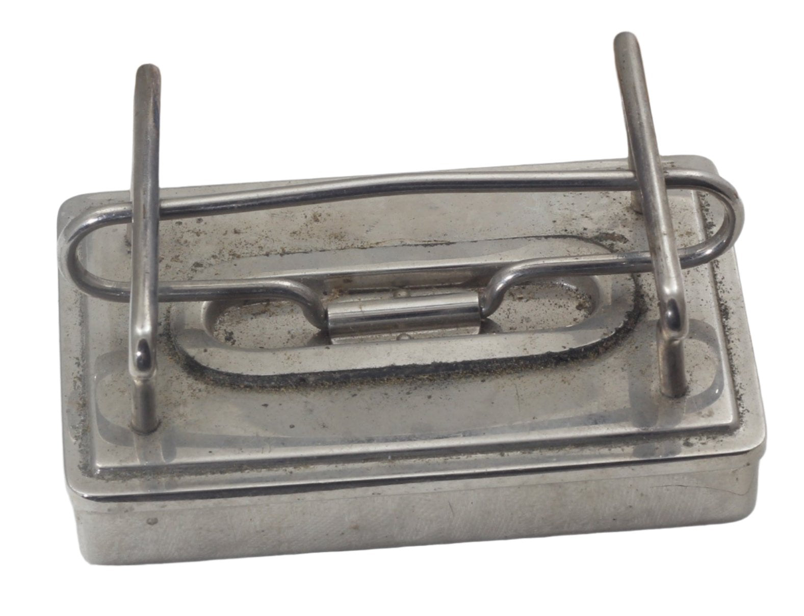 Early 20th Century Travel or Campaign Iron in Leather Case