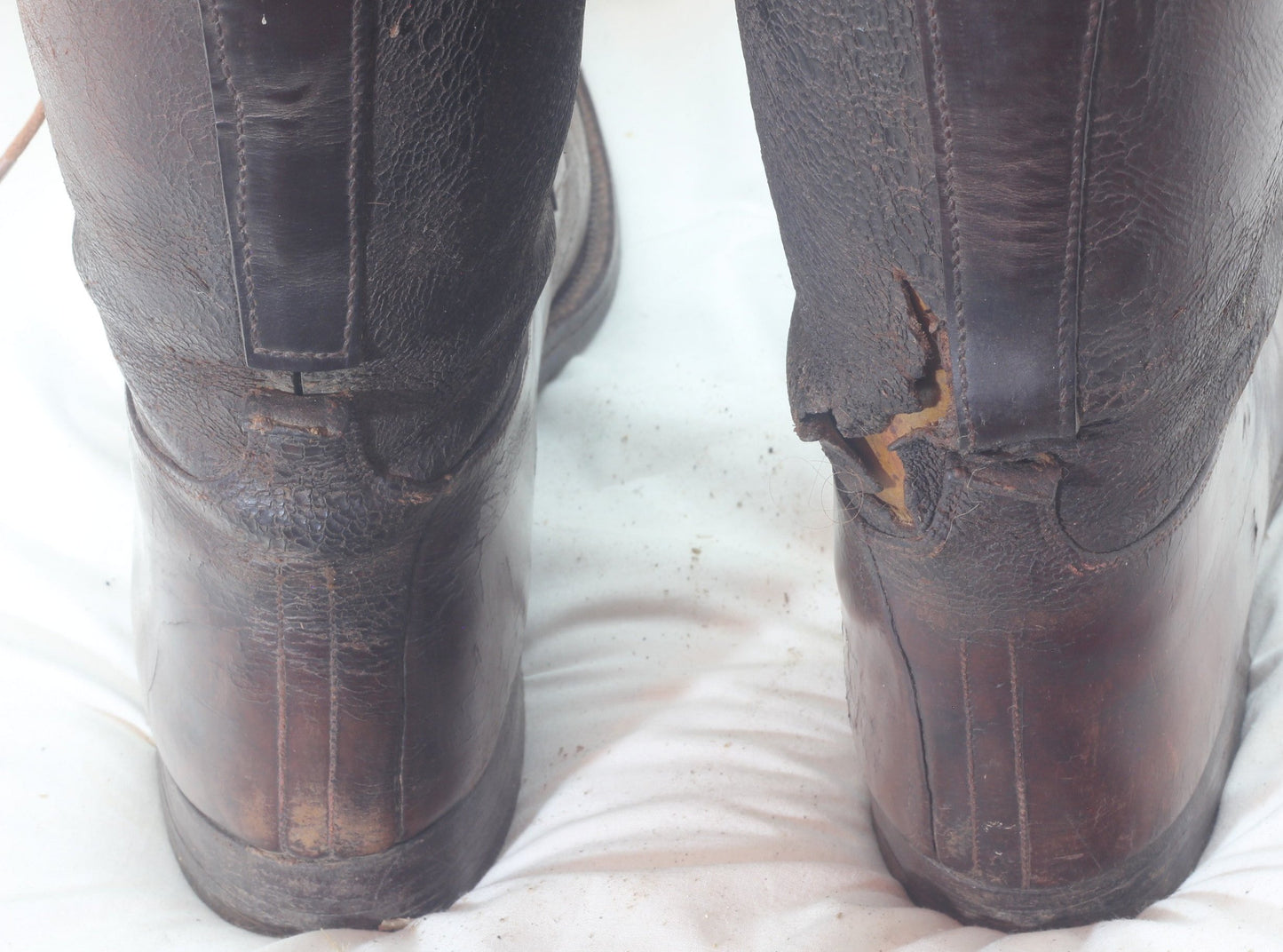 Vintage Brown Leather Officer's Field or Riding Boots and Trees