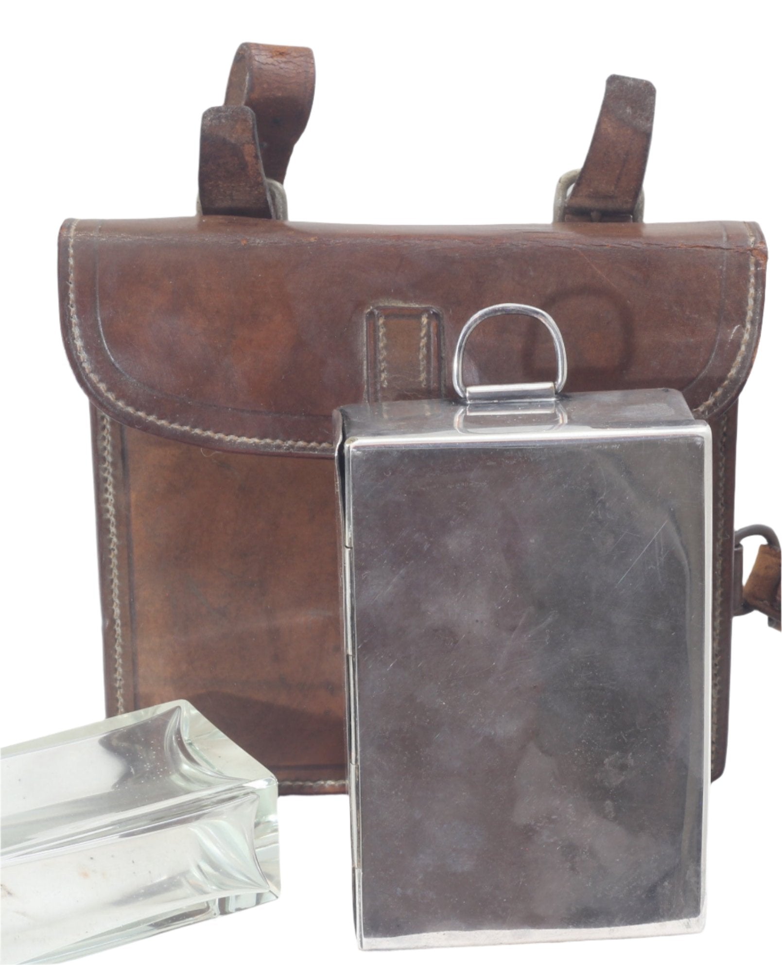 Dixon Vintage Hunting or Sidesaddle Saddle Canteen with Sandwich Tin & Flask