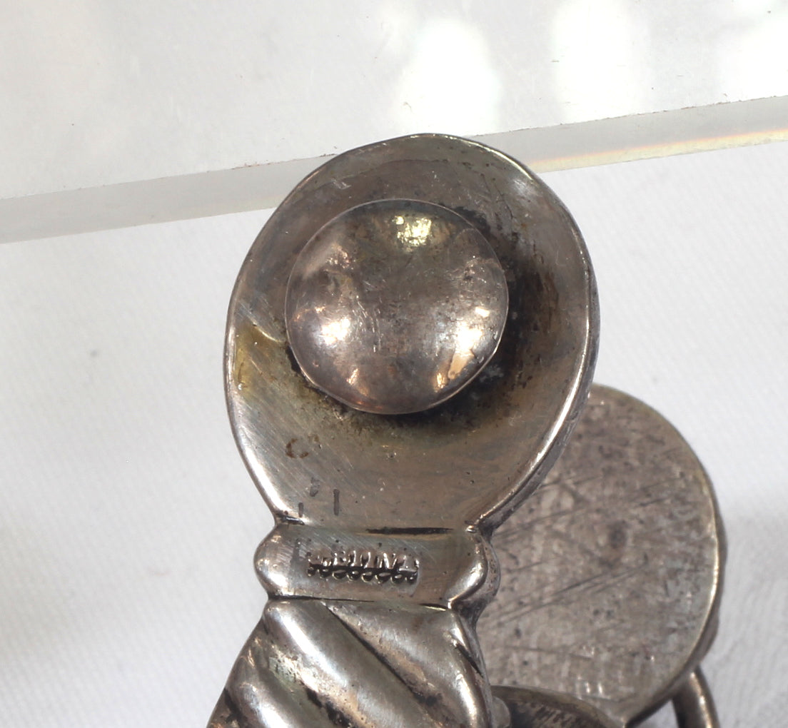 Pair of Antique Silver Spurs by Candido Silva