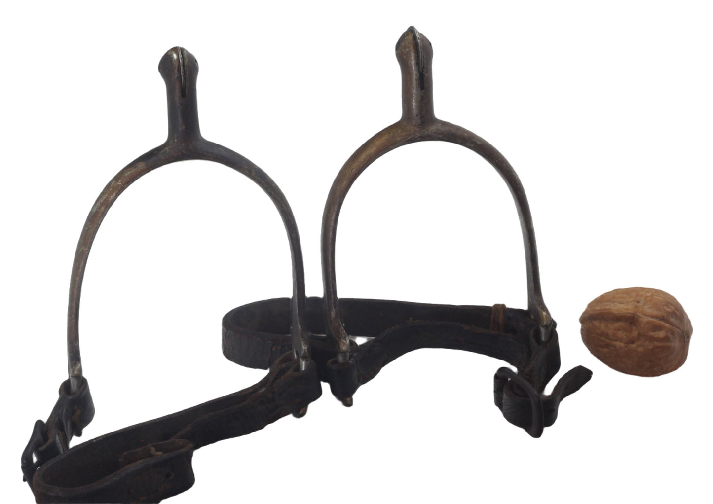 Pair of WW1 Heavy Cavalry Spurs with Coin Rowels