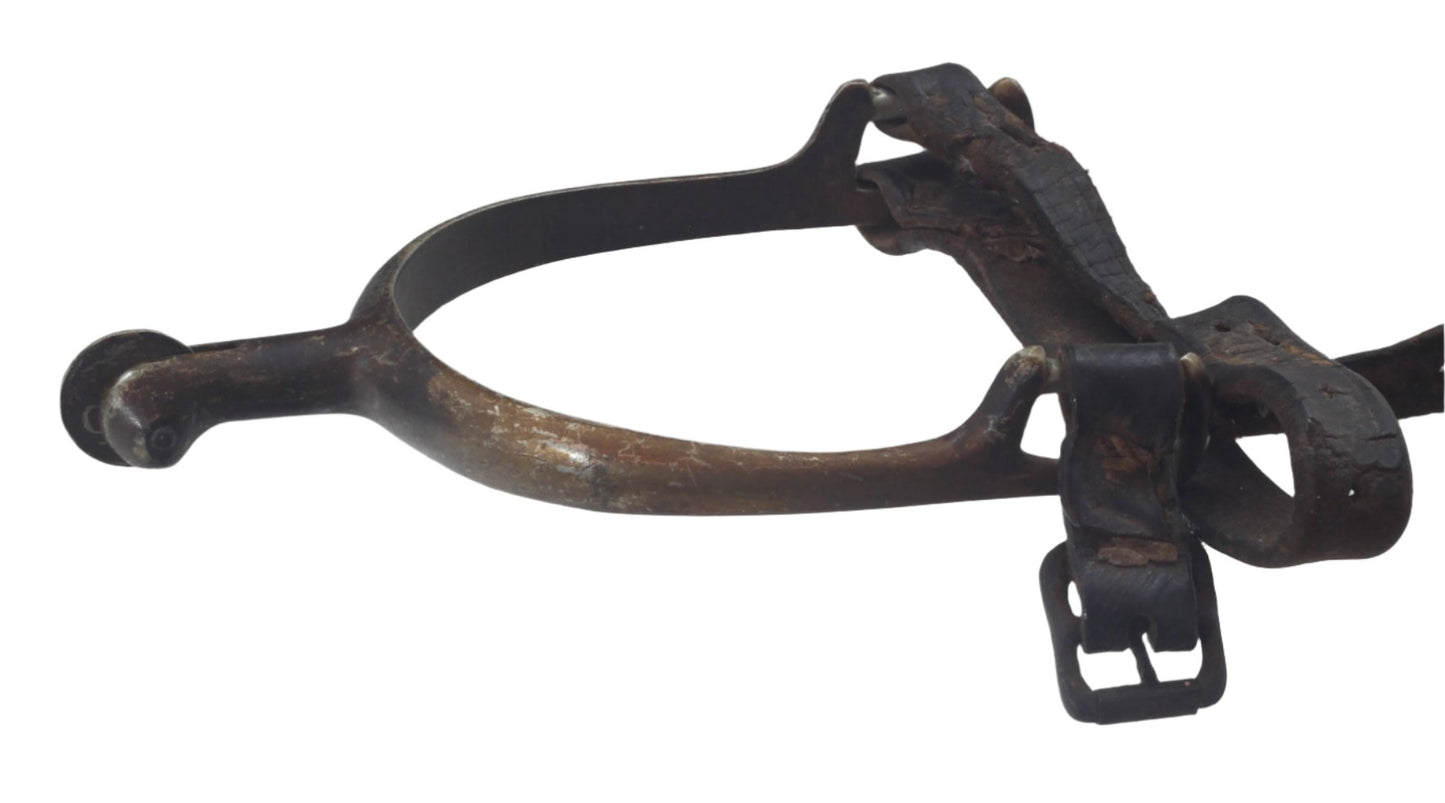 Pair of WW1 Heavy Cavalry Spurs with Coin Rowels