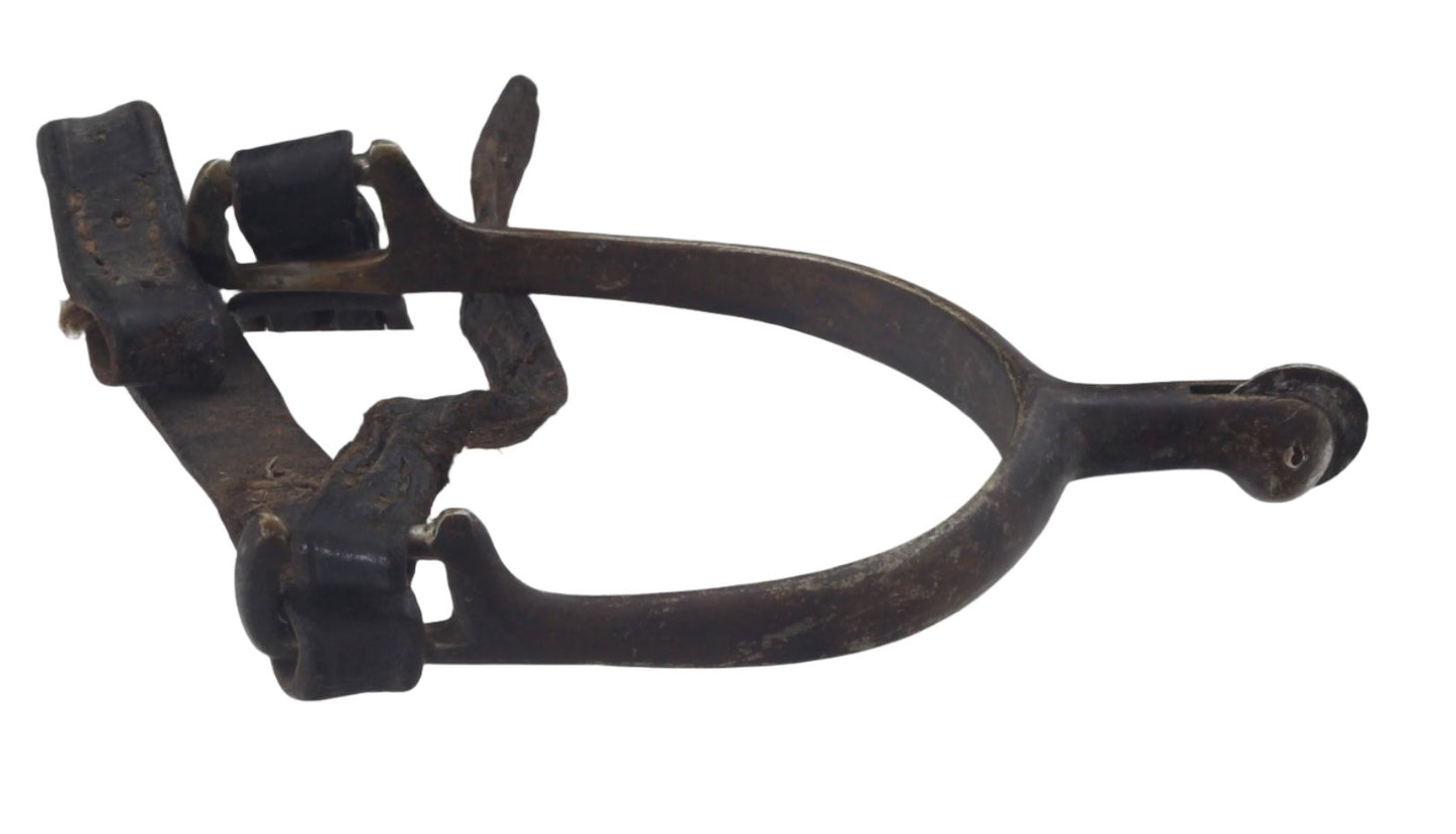 Pair of WW1 Heavy Cavalry Spurs with Coin Rowels