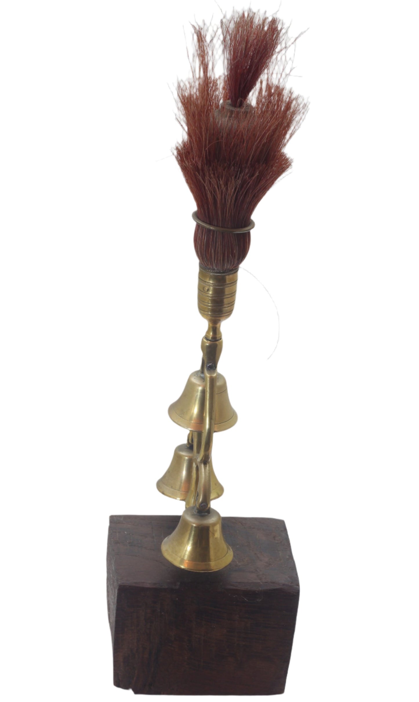 Vintage Triple Bell Terret Horse Brass with Plume