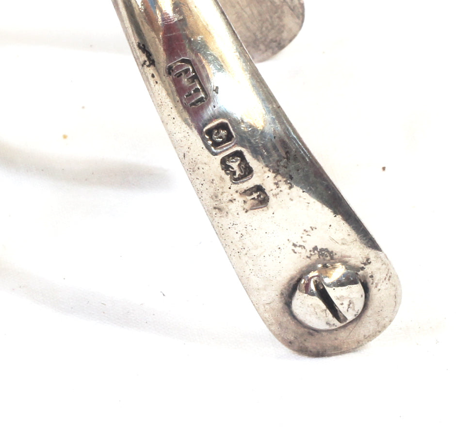 Pair of 1905 HM Silver Swan Necked Military Box Spurs