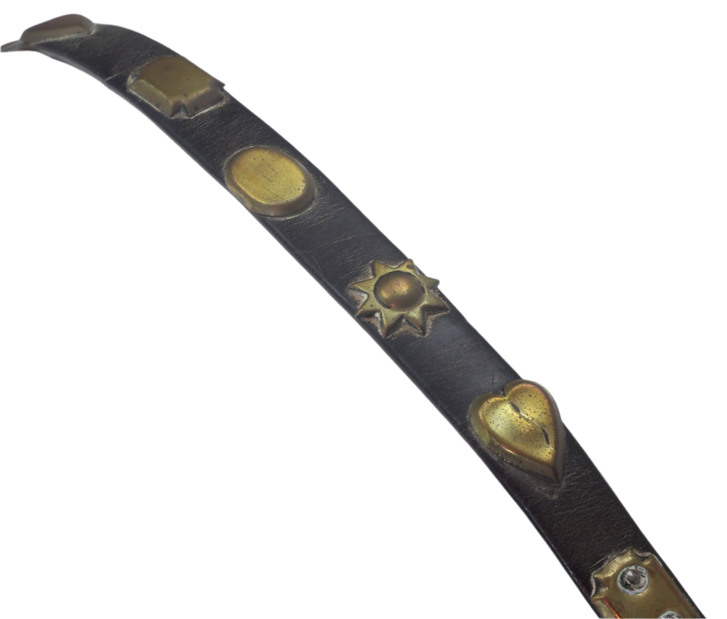 Antique Heavy Horse Long Strap with Brass Studs
