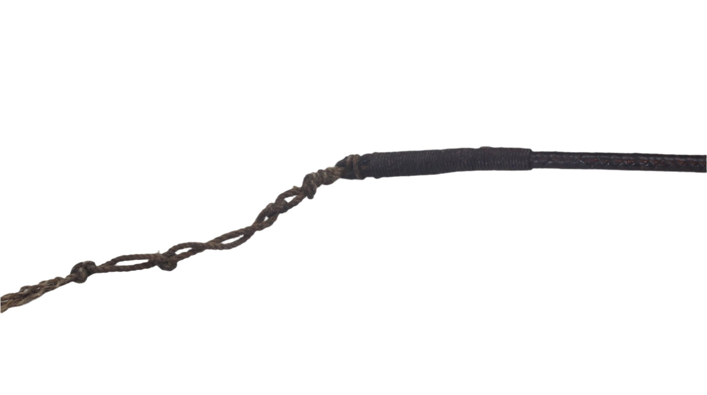 Antique Leather Sidesaddle Riding Whip or Crop