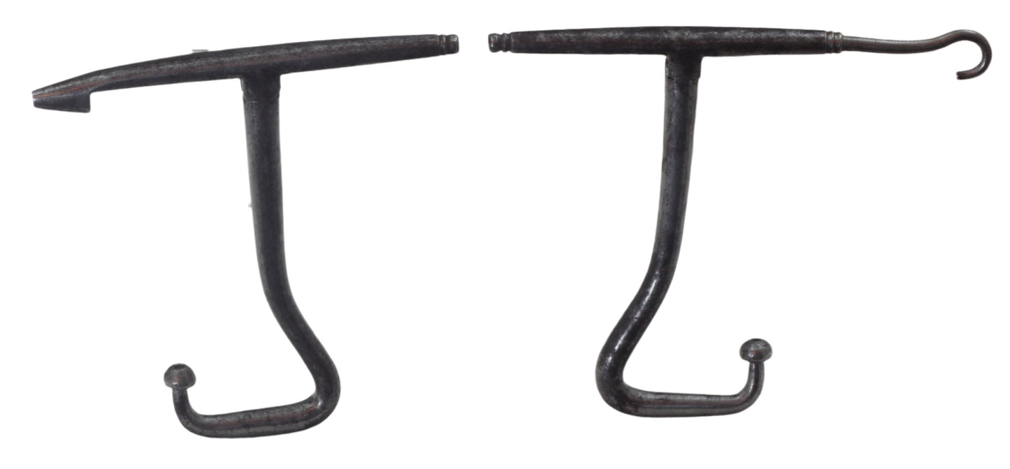 Antique Leg-Shaped Folding Boot Jack with Boot Pulls
