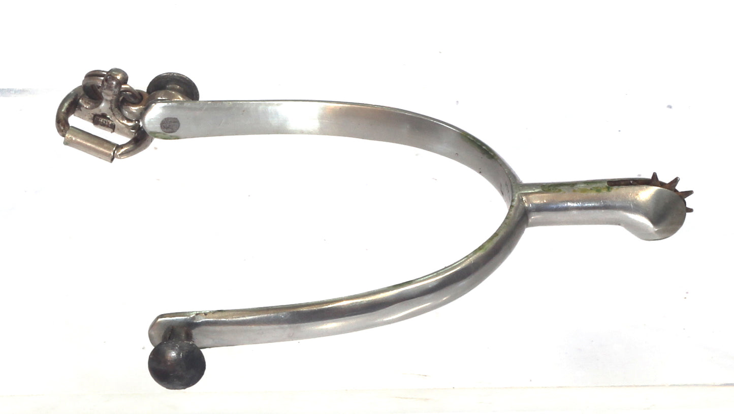 Small Pair of Nickel Spurs in Leather Case