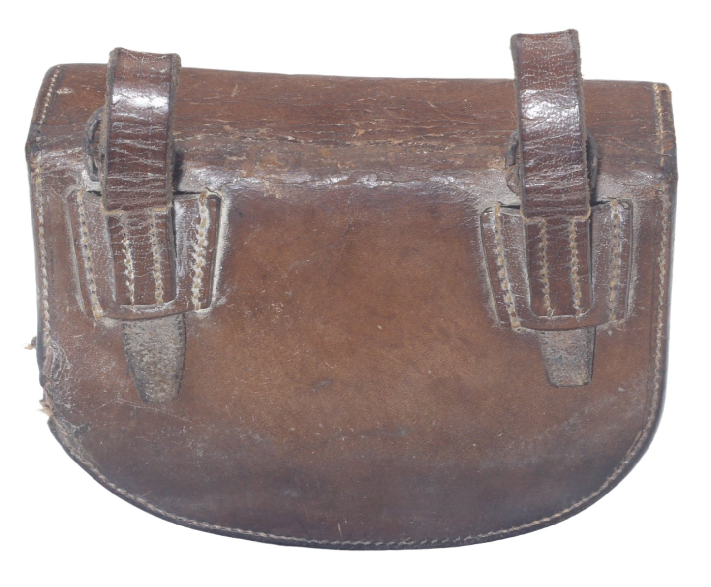 Antique Curved Leather Sandwich Case & Tin by Flashman